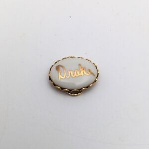 Custom Name 'Drake' Ceramic Bead in Gold